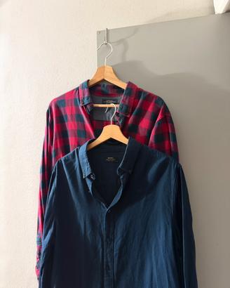 Set 2 Camicie Uomo Pull&Bear Taglia M blu notte
