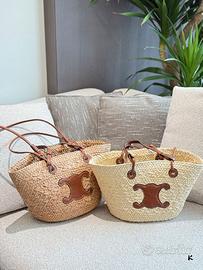 Borsa tote da spiaggia in tessuto Celine