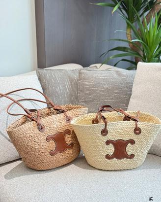 Borsa tote da spiaggia in tessuto Celine