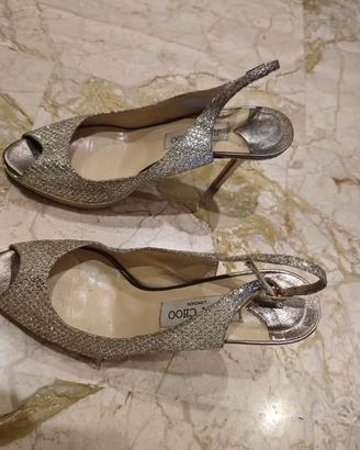 Jimmy Choo Nova Glitter Pumps Silver Donna – 39
