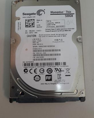HDD Hard-disk 2,5" 500 GB, 320 GB, 250 GB