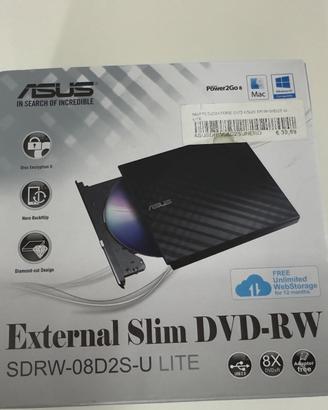 ASUS Masterizzatore DVD RW SDRW-08D2S-U Lite SLIM