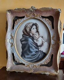 Quadro Sacro Vintage Madonnina con Bambino
