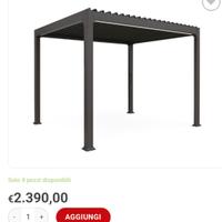 Pergola bioclimatica in alluminio nuova