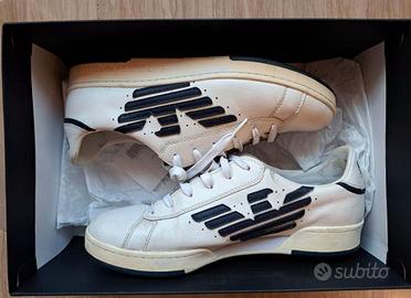 EMPORIO ARMANI scarpe bianche da uomo piatte