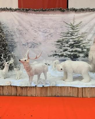 Scenografia Natale vetrina negozio allestimento