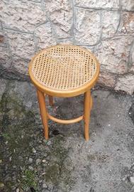 sgabello vimini e paglia viennese