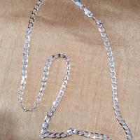 collana in argento 50 cm nuova 