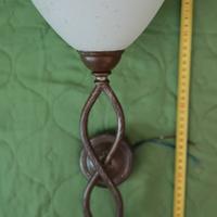 Applique da parete in ottone antichizzato e vetro