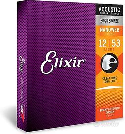 Corde per chitarra acustica bronzo 80/20 Elixir 