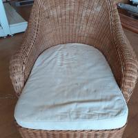 Poltrona chez longue in vimini