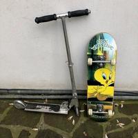 monopattino e skateboard