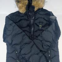 Blauer nero opaco con pelliccia XXS