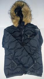 Blauer nero opaco con pelliccia XXS