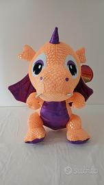 Peluche Drago 30cm Arancione Viola NUOVO Varese