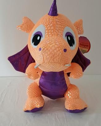 Peluche Drago 30cm Arancione Viola NUOVO Varese