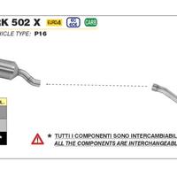 Scarico arrow benelli trk 502 x