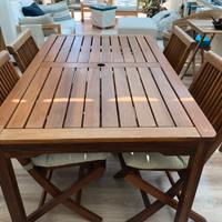 Tavolo da giardino legno mordente