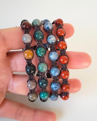 Bracciale con pietre naturali per donna e uomo