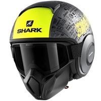 Casco Shark Street-Drak Tribute antracite, giallo 
