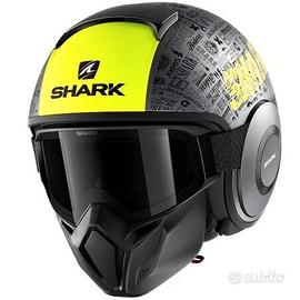 Casco Shark Street-Drak Tribute antracite, giallo 
