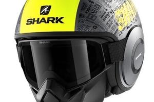 Casco Shark Street-Drak Tribute antracite, giallo 