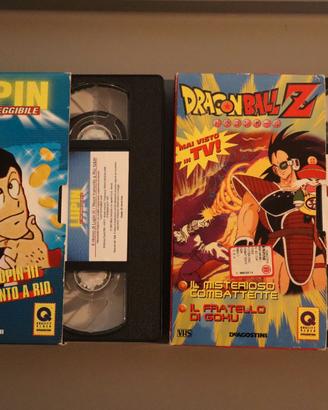 2 VHS DeAgostini Dragonball Z e Lupin III