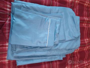 Completo lenzuola per letto matrimoniale azzurro