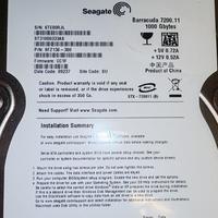 Hard disk Seagate Barracuda 7200.11 1000 Gbytes