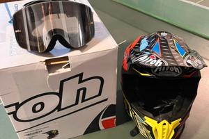 Airoh twist orange gloss + maschera Raven