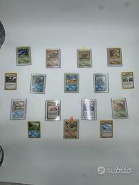 Lotto 16 Carte Pokémon Vintage Prima Edizione Ital