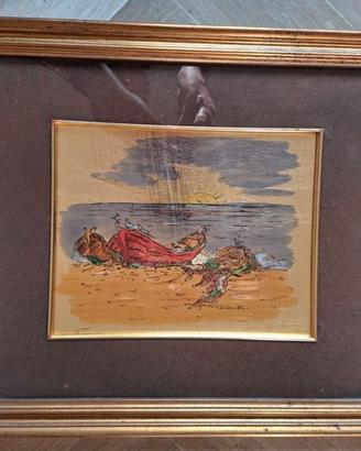 Incisione su foglia d'oro di A. Carullo, 1984