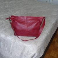 Borsa rossa in pelle