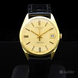 Longines Date 70s 18 kt gold automatic cal 506