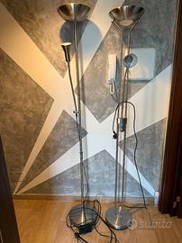 lampada da terra in acciaio 180cm (2 pezzi)