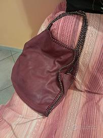 Borsa stile Stella Mccarteney a trabolla bordeaux