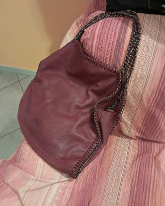 Borsa stile Stella Mccarteney a trabolla bordeaux