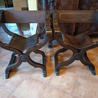 Sedie Savonarola d'epoca 