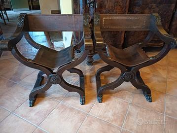 Sedie Savonarola d'epoca 