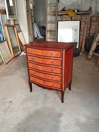 Cassettiera in radica vintage