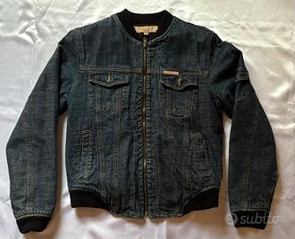 Giacca in demin blu con tasche multiple taglia L