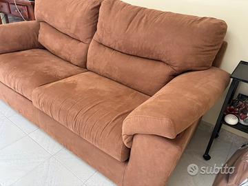Divano letto Poltrone Sofa 3 posti marrone