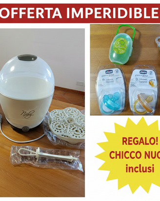 Sterilizzatore Nûby + OMAGGIO Ciucci Chicco Nuovi