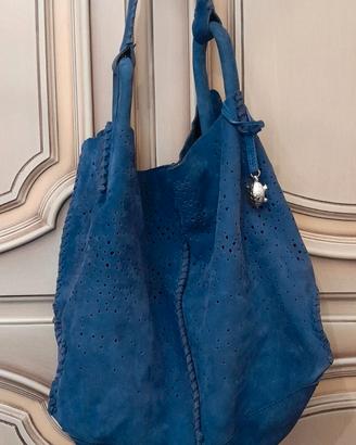 Borsa a spalla blu