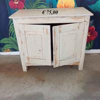 Mobiletto in legno arte povera 2 ante 91x46xh78