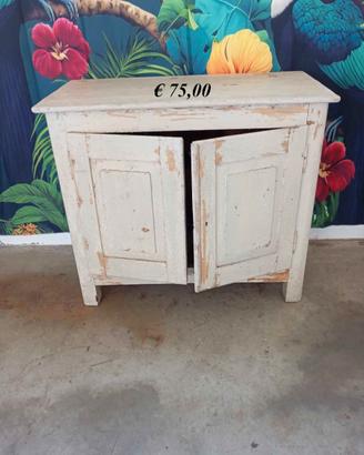 Mobiletto in legno arte povera 2 ante 91x46xh78