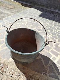 calderone paiolo in rame antico