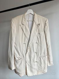 Blazer Yves Saint Laurent vintage panna gessato