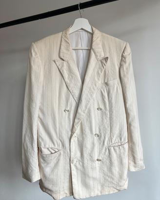 Blazer Yves Saint Laurent vintage panna gessato