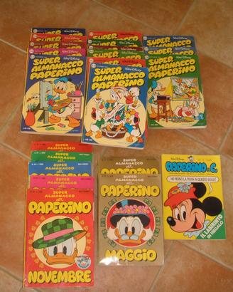 Almanacchi paperino topolino anni 80